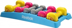 Набор гантелей для фитнеса из 6 шт. (1-3 кг) в футляре Reebok RAWT-11056