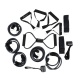 Эспандеры трубчатые комплект из 15 элементов Kylin Sport RS15