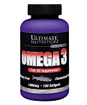 Жирные кислоты Omega 3 Softgels Ultimate Nutrition банка 180 капсул